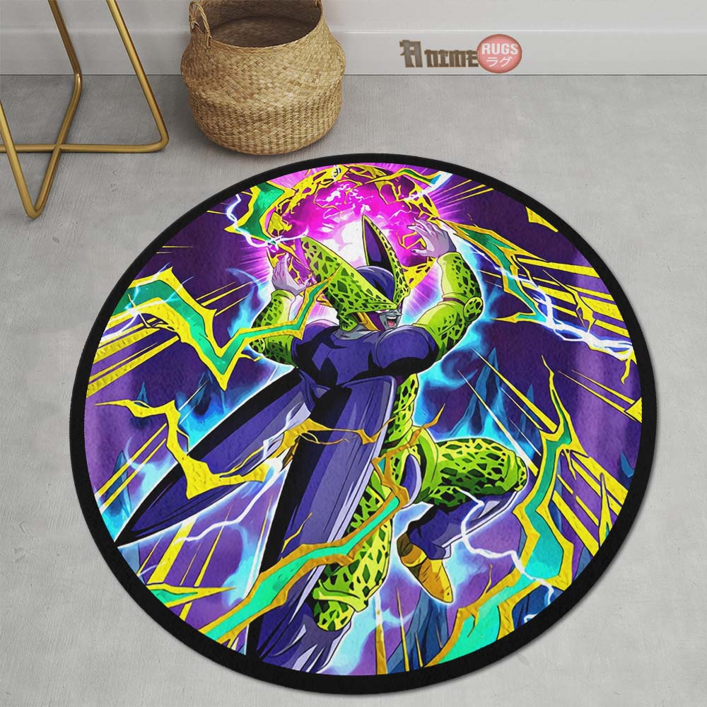 Cell Skill Round Rug Custom Dragon Ball Anime Circle Carpet-Animerugs