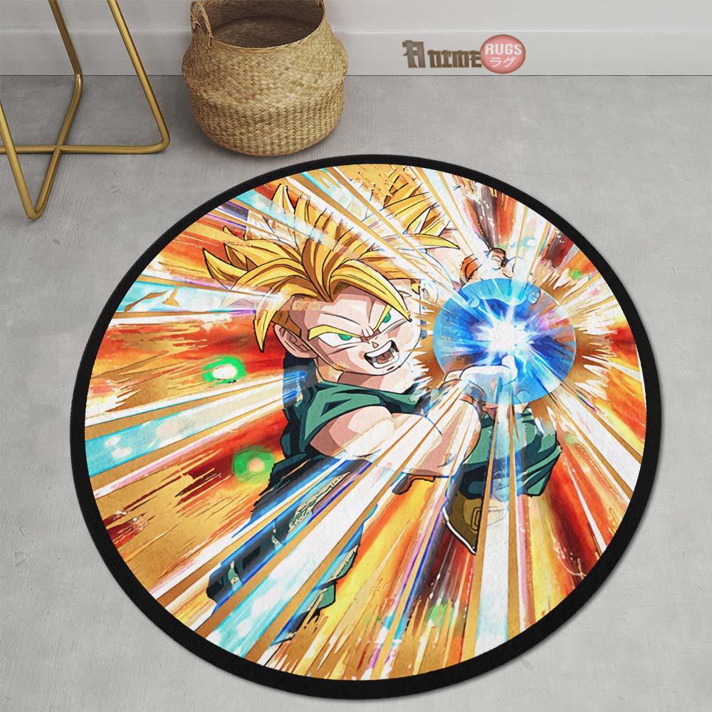 Trunks Skill Round Rug Custom Dragon Ball Anime Circle Carpet-Animerugs