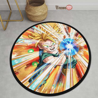 Trunks Skill Round Rug Custom Dragon Ball Anime Circle Carpet-Animerugs