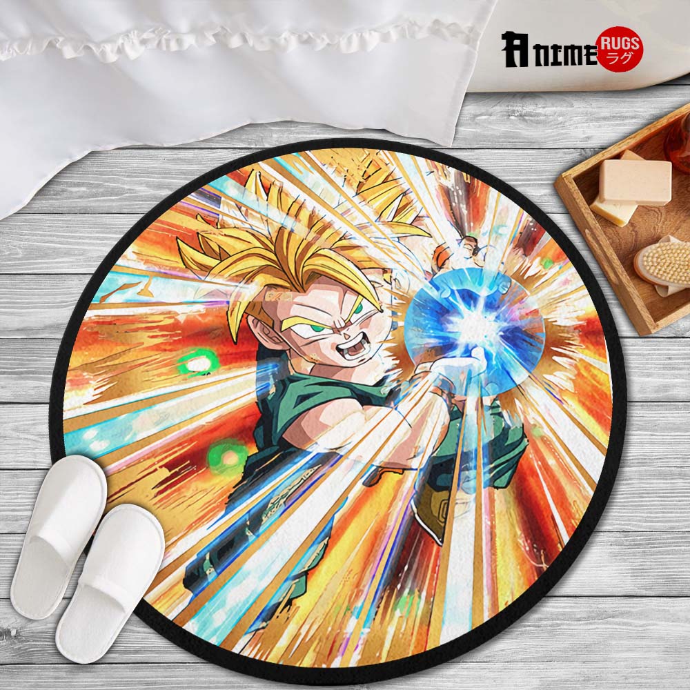 Trunks Skill Round Rug Custom Dragon Ball Anime Circle Carpet-Animerugs