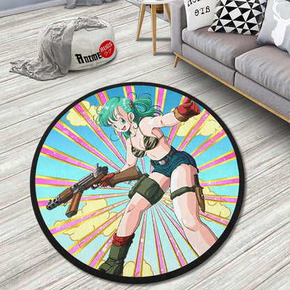 Bulma Skill Round Rug Custom Dragon Ball Anime Circle Carpet-Animerugs