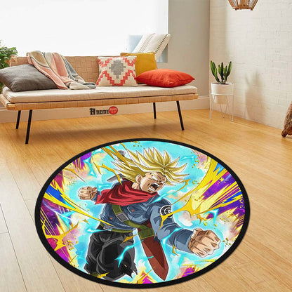 Future Trunks Skill Round Rug Custom Dragon Ball Anime Circle Carpet-Animerugs