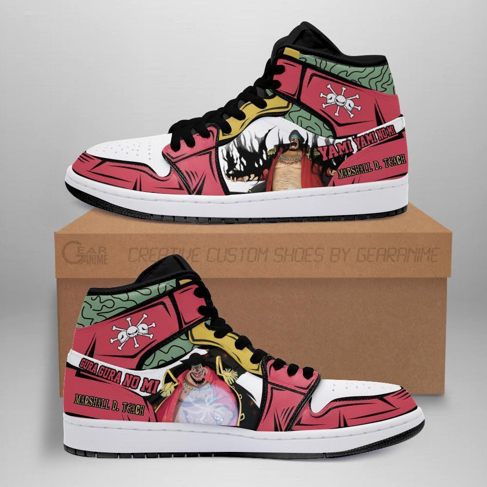 Blackbeard Sneakers Yami Yami No mi Custom Anime One Piece Shoes - 1 - MyAnimeShoes