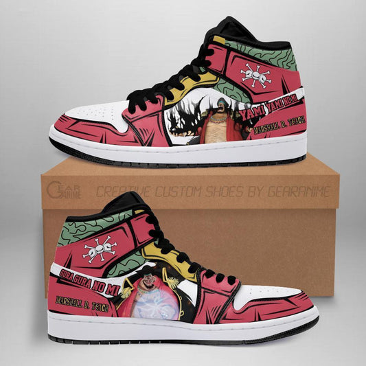 Blackbeard Sneakers Yami Yami No mi Custom Anime One Piece Shoes - 1 - MyAnimeShoes