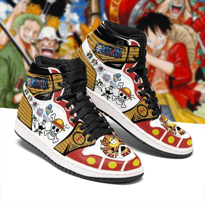 Straw Hat Pirates Jolly Roger Sneakers Custom Anime One Piece Shoes - 2 - Gearanime