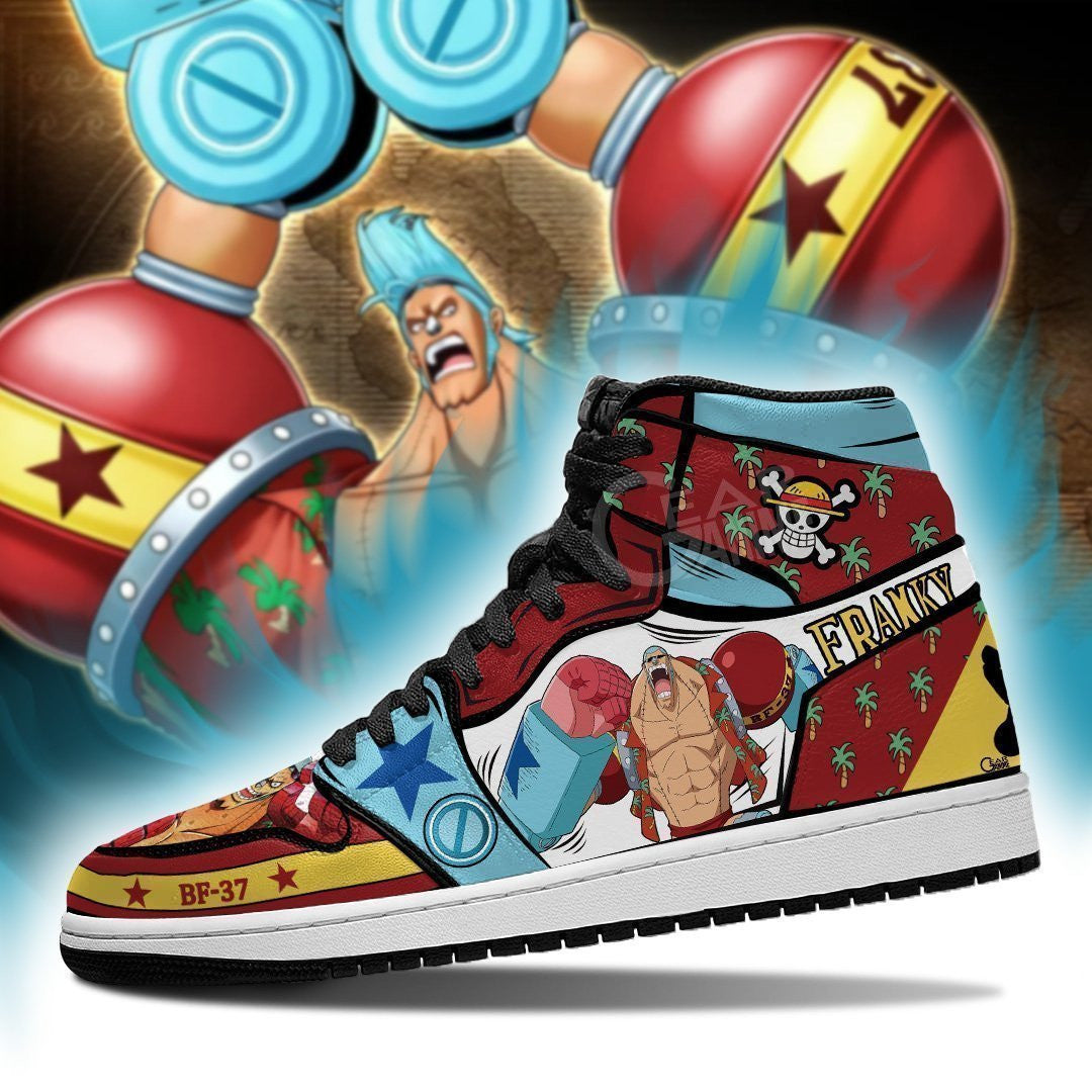 Franky Sneakers Custom Anime One Piece Shoes - 3 - Gearanime