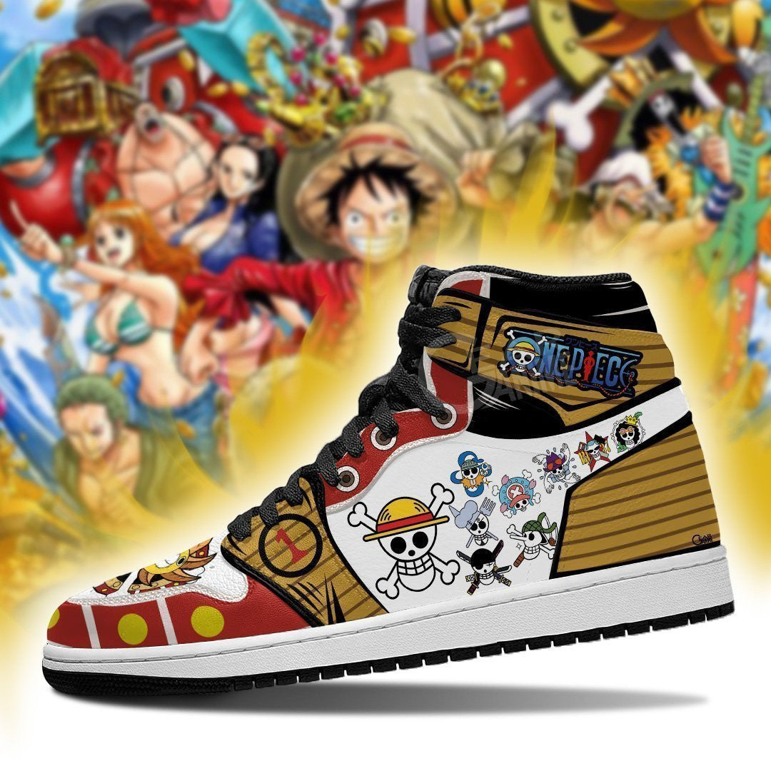 Straw Hat Pirates Jolly Roger Sneakers Custom Anime One Piece Shoes - 3 - Gearanime