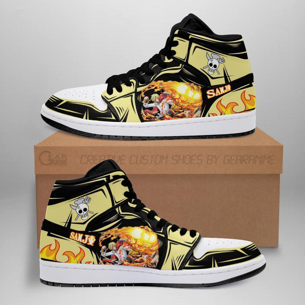 Sanji Diable Jambe Sneakers Custom Anime One Piece Shoes - 1 - Gearanime