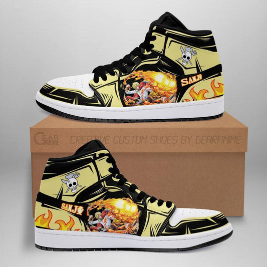 Sanji Diable Jambe Sneakers Custom Anime One Piece Shoes - 1 - Gearanime