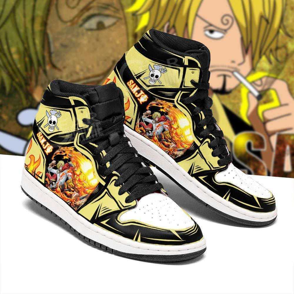 Sanji Diable Jambe Sneakers Custom Anime One Piece Shoes - 2 - Gearanime