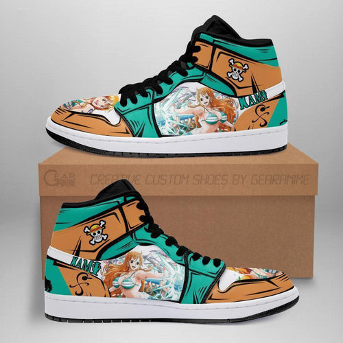 One Piece Nami Sneakers Custom Anime Shoes - 1 - Gearanime