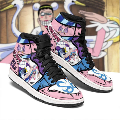 Mr 2 Bon Clay Sneakers Okama Kenpo Custom Anime One Piece Shoes - 2 - Gearanime