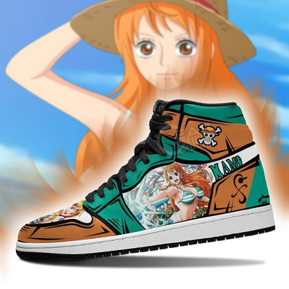 One Piece Nami Sneakers Custom Anime Shoes - 3 - Gearanime