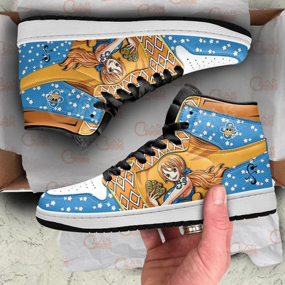 OP Nami J1s Sneakers Custom Anime One Piece Shoes - 3 - Gearanime