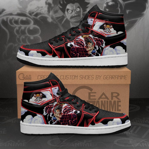 Luffy Gear 4 Sneakers Custom Snakeman One Piece Anime Shoes - 1 - Gearanime