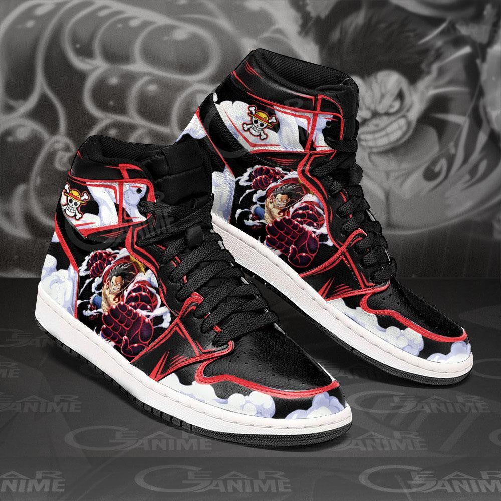 Luffy Gear 4 Sneakers Custom Snakeman One Piece Anime Shoes - 2 - Gearanime