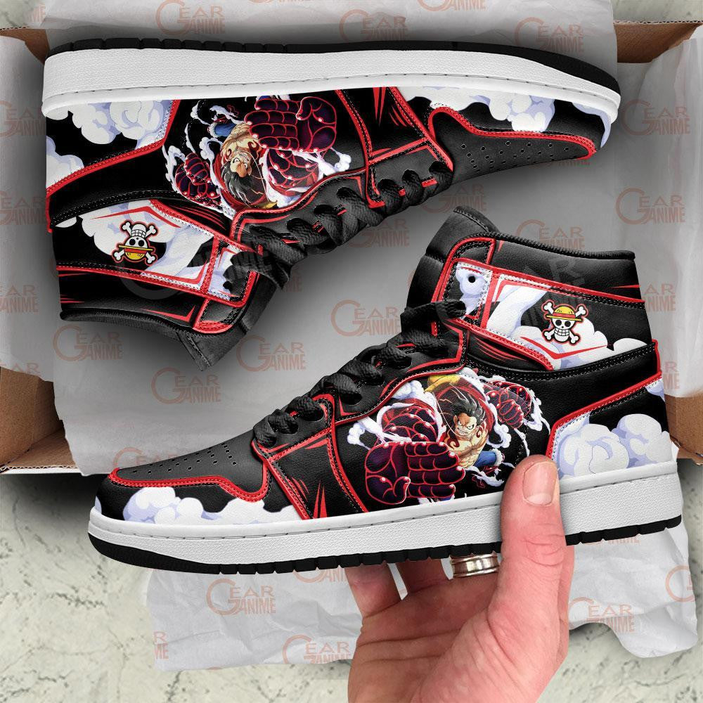 Luffy Gear 4 Sneakers Custom Snakeman One Piece Anime Shoes - 4 - Gearanime