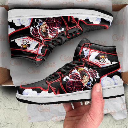 Luffy Gear 4 Sneakers Custom Snakeman One Piece Anime Shoes - 4 - Gearanime