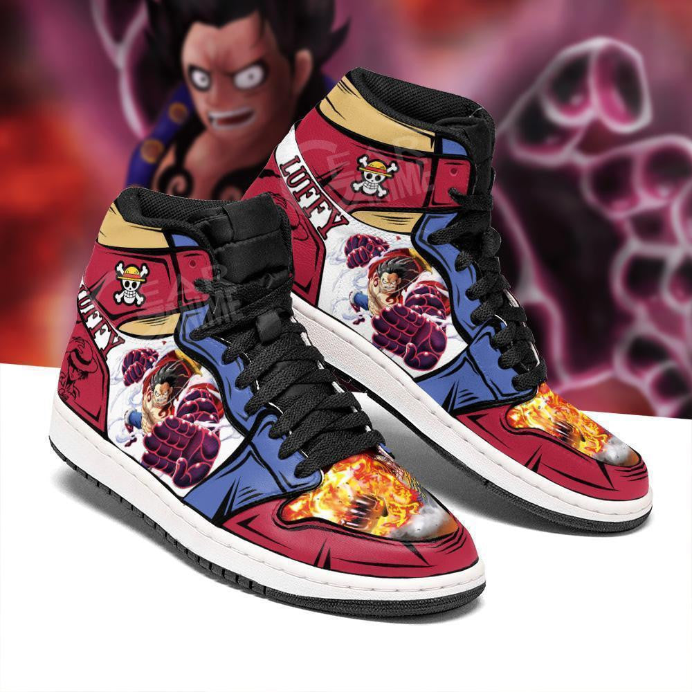 Luffy Gear 4 Sneakers Custom Anime One Piece Shoes - 2 - Gearanime