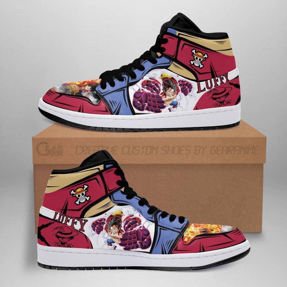 Luffy Gear 4 Sneakers Custom Anime One Piece Shoes - 1 - Gearanime
