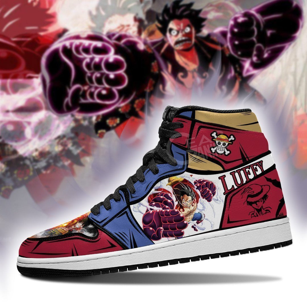 Luffy Gear 4 Sneakers Custom Anime One Piece Shoes - 3 - Gearanime