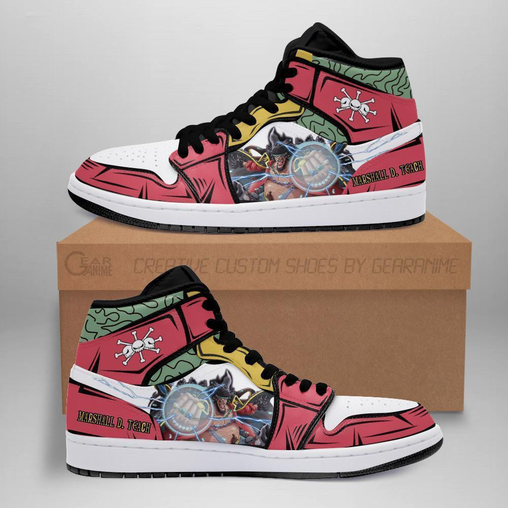 One Piece Blackbeard Sneakers Yami Yami No Mi Custom Anime Shoes - 1 - MyAnimeShoes