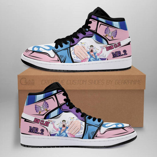 Mr 2 Bon Clay Sneakers Custom Anime One Piece Shoes - 1 - Gearanime
