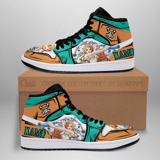 Nami Sneakers Clima Tact Custom Anime One Piece Shoes - 1 - Gearanime