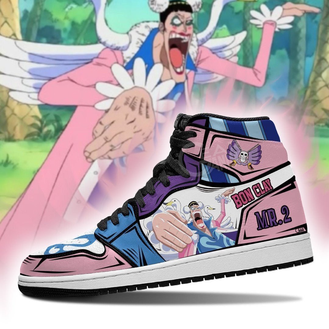 Mr 2 Bon Clay Sneakers Custom Anime One Piece Shoes - 3 - Gearanime