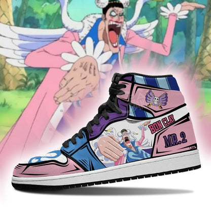 Mr 2 Bon Clay Sneakers Custom Anime One Piece Shoes - 3 - Gearanime