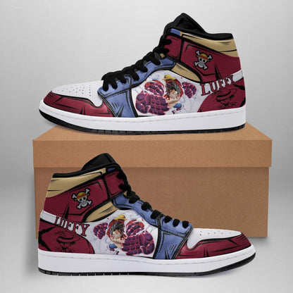 Monkey D Luffy Sneakers Gear 4 One Piece Anime Shoes - 2 - Gearanime