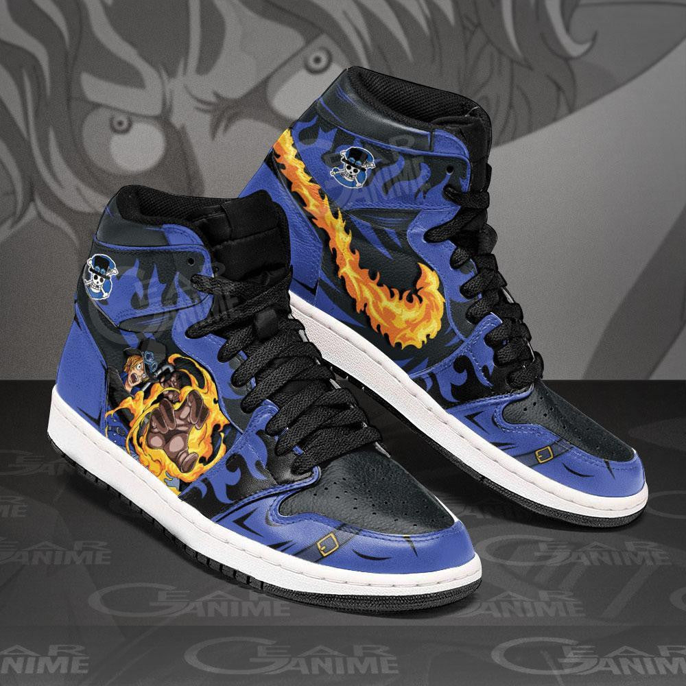 Sabo Mera Mera Sneakers Custom Anime One Piece Shoes - 2 - Gearanime