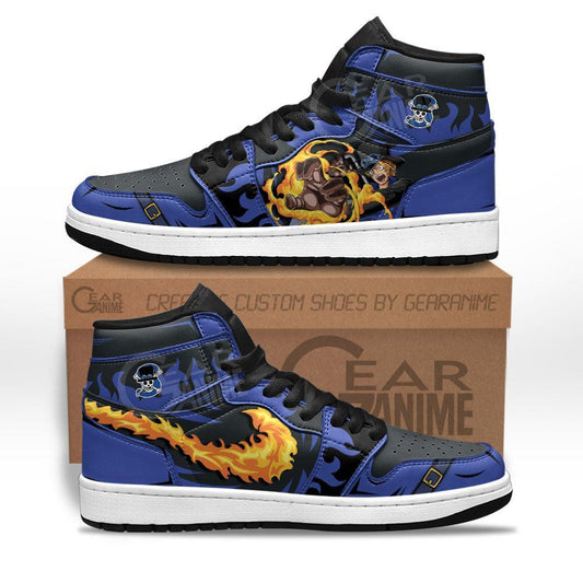 Sabo Mera Mera Sneakers Custom Anime One Piece Shoes - 1 - Gearanime