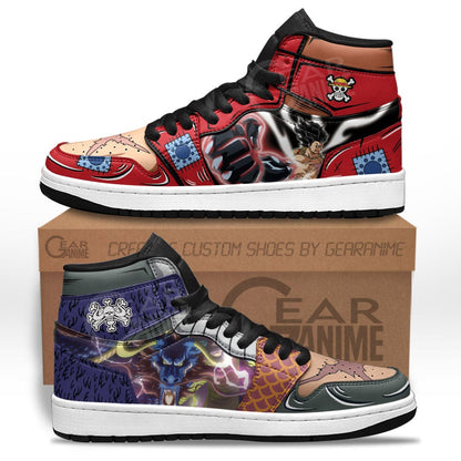 Luffy and Kaido Sneakers Custom One Piece Anime Shoes - 1 - Gearanime