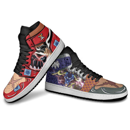 Luffy and Kaido Sneakers Custom One Piece Anime Shoes - 4 - Gearanime
