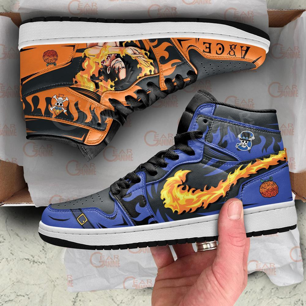 Sabo and Portgas Ace Sneakers Custom Anime One Piece Shoes - 3 - Gearanime