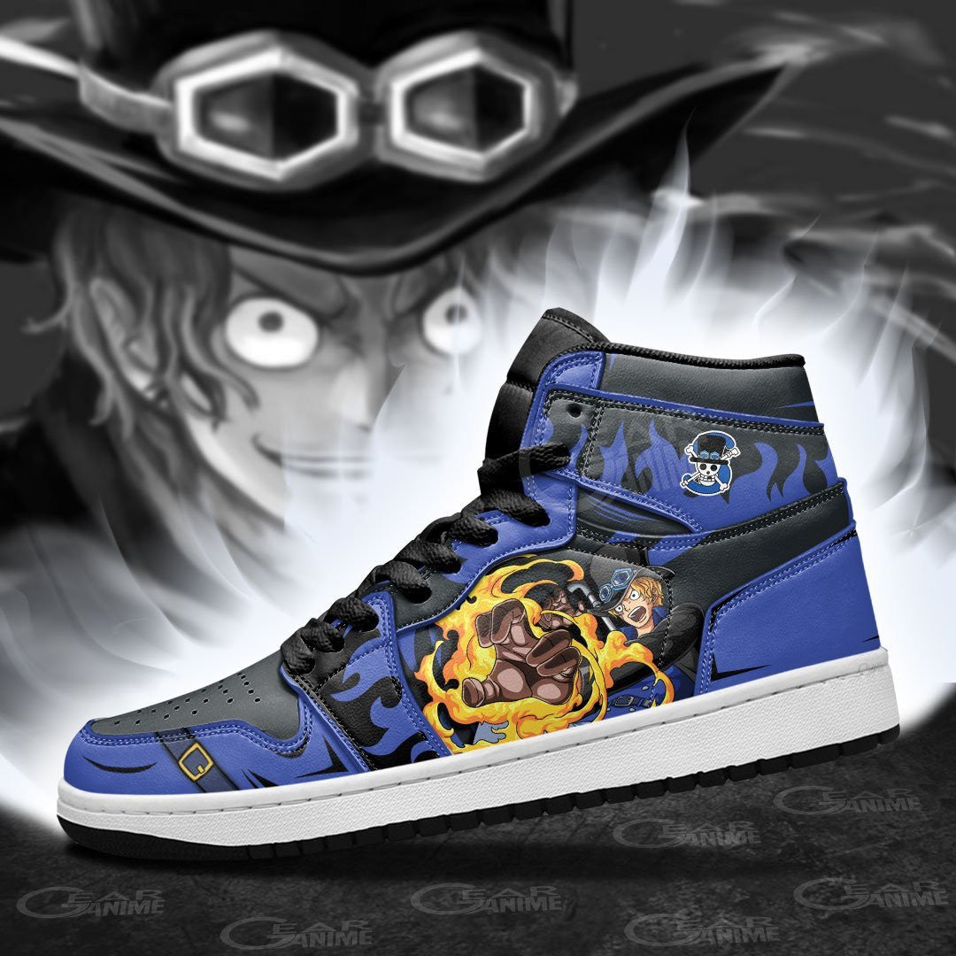 Sabo Mera Mera Sneakers Custom Anime One Piece Shoes - 4 - Gearanime