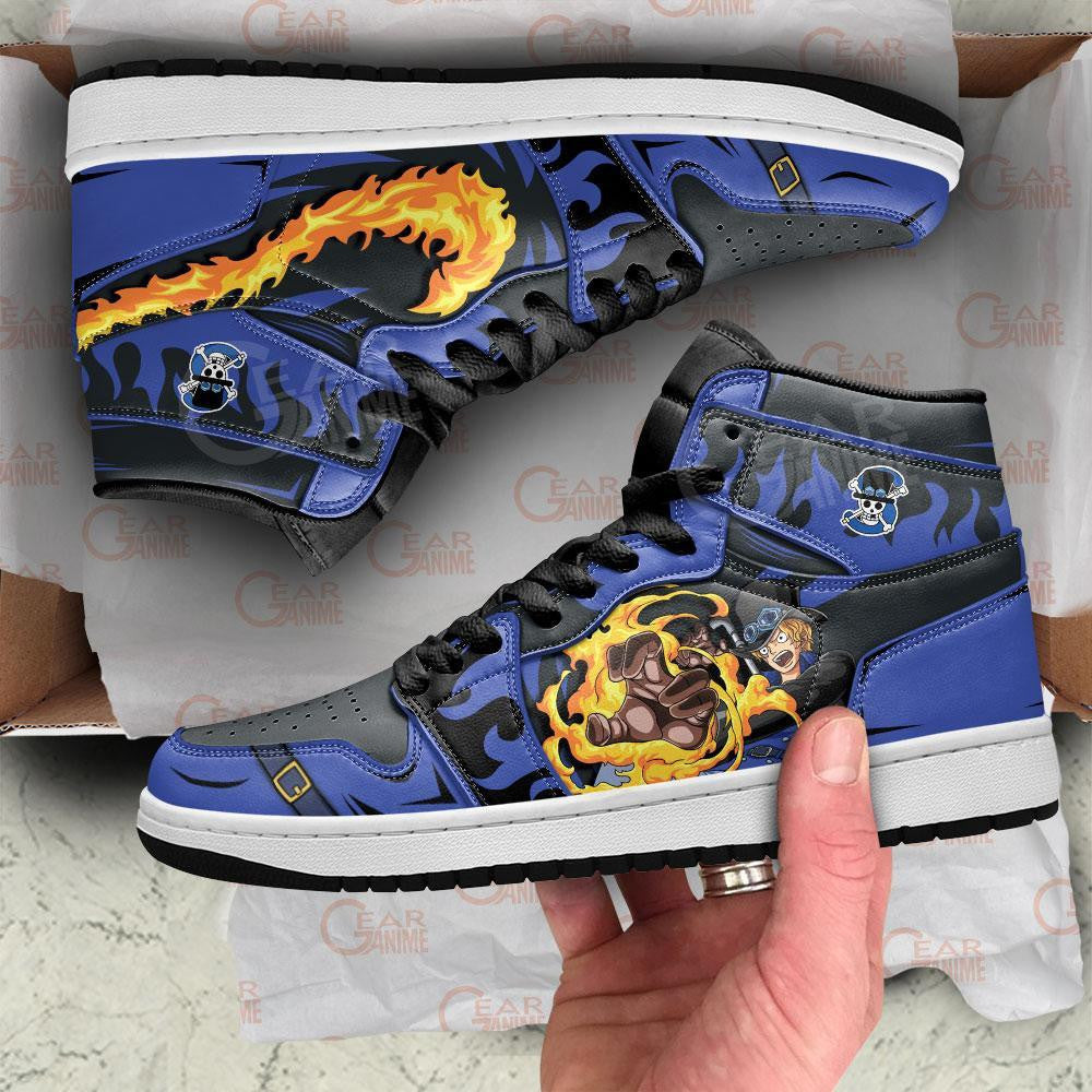 Sabo Mera Mera Sneakers Custom Anime One Piece Shoes - 3 - Gearanime