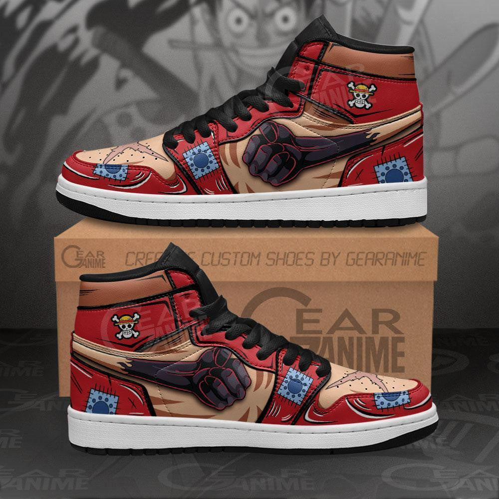 Luffy Haki Sneakers Custom Wano Arc One Piece Shoes - 2 - Gearanime
