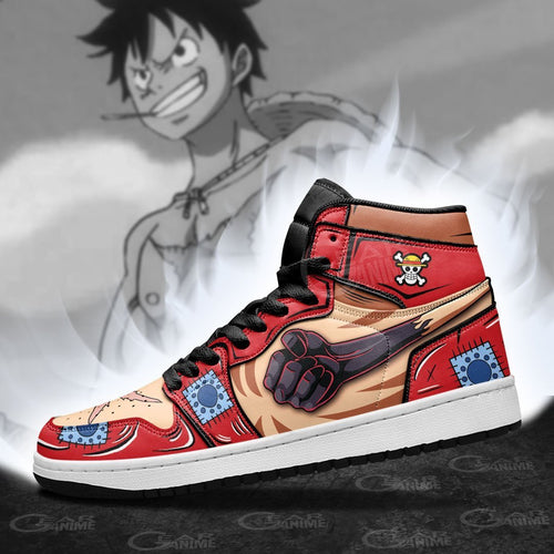 Luffy Haki Sneakers Custom Wano Arc One Piece Shoes - 3 - Gearanime