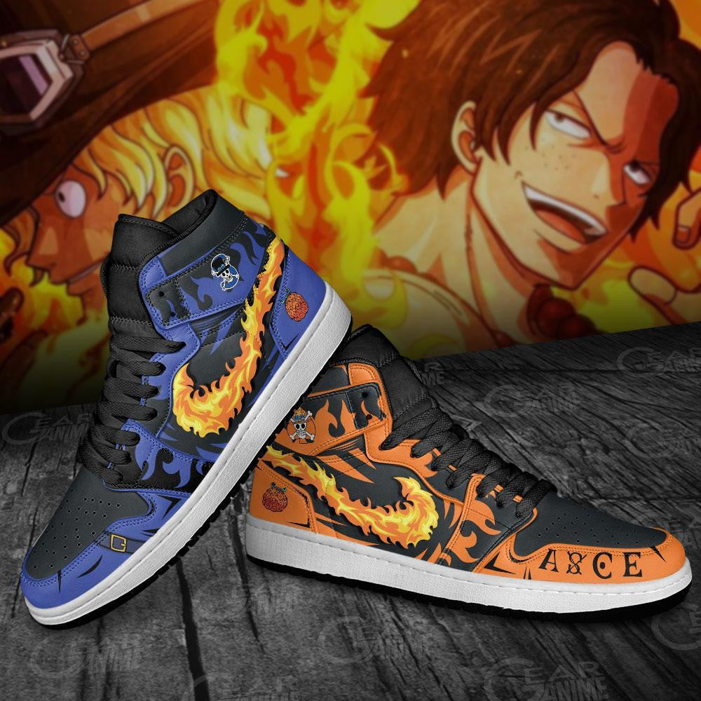 Sabo and Portgas Ace Sneakers Custom Anime One Piece Shoes - 4 - Gearanime