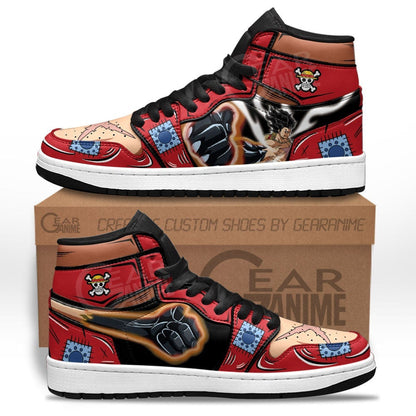 Luffy Armament Haki Sneakers Custom One Piece Anime Shoes - 1 - Gearanime