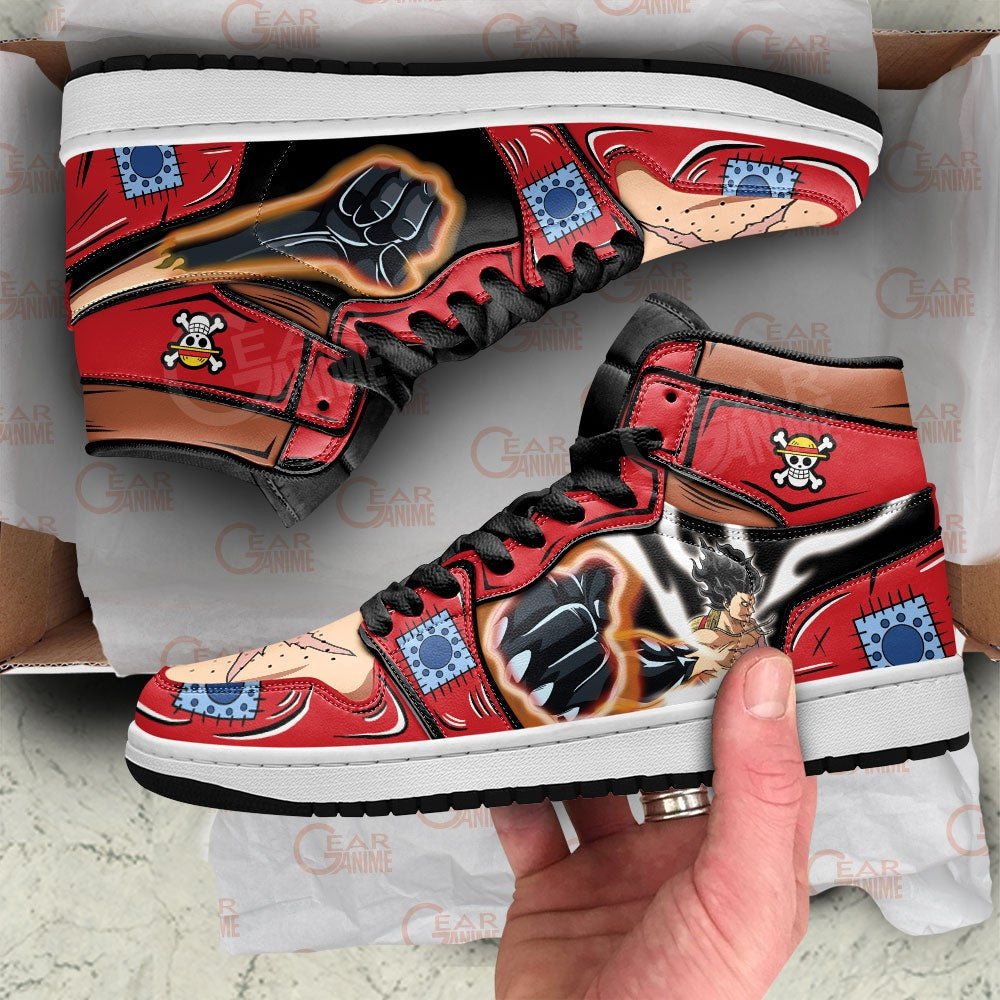 Luffy Armament Haki Sneakers Custom One Piece Anime Shoes - 2 - Gearanime