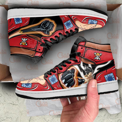 Luffy Armament Haki Sneakers Custom One Piece Anime Shoes - 2 - Gearanime