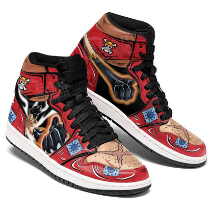Luffy Armament Haki Sneakers Custom One Piece Anime Shoes - 3 - Gearanime
