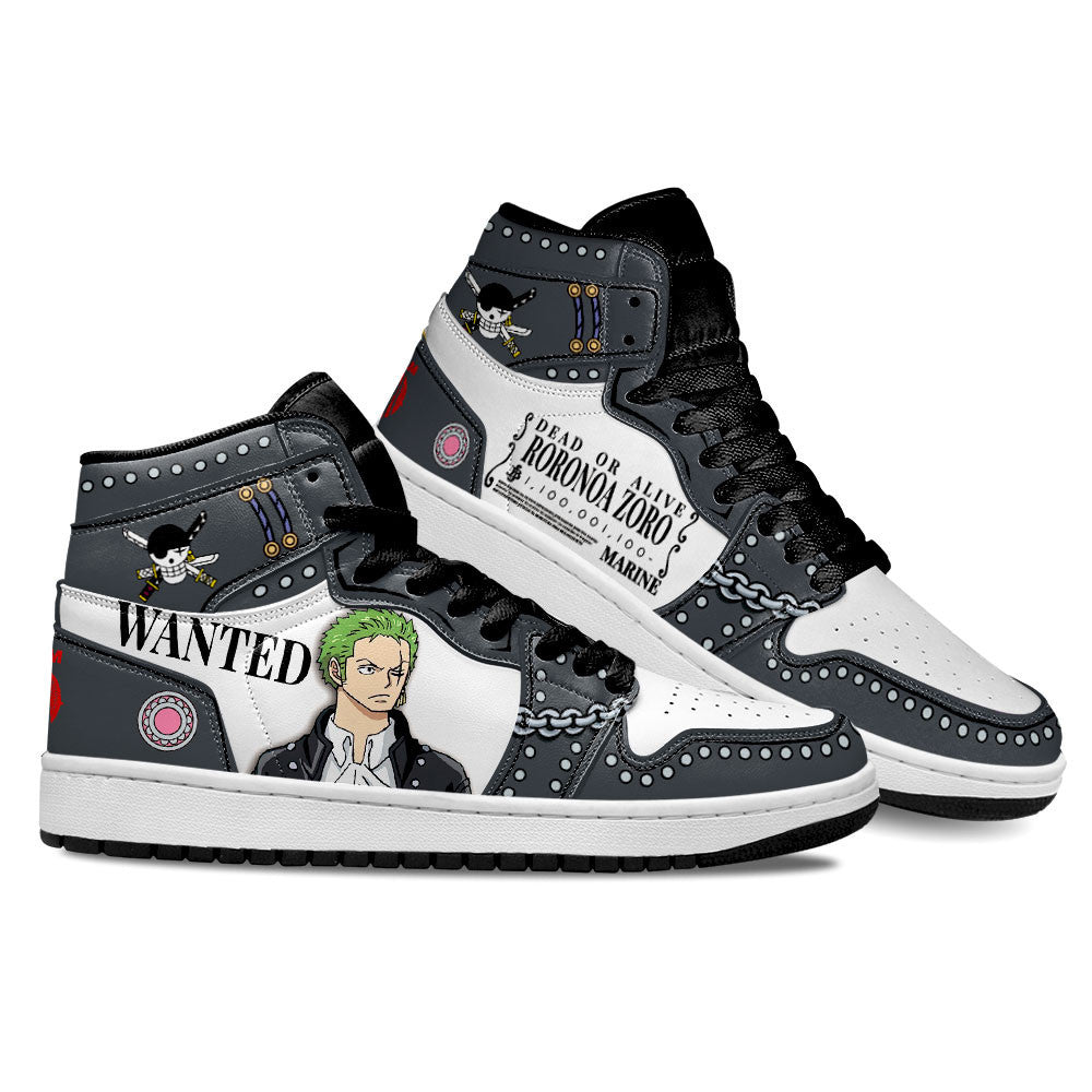 Zoro Sneakers One Piece Red Custom Anime Shoes Gear Anime