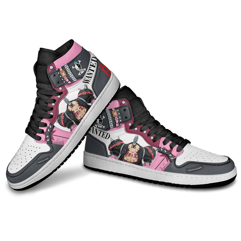 Red Franky J1 Sneakers - Custom Anime Design