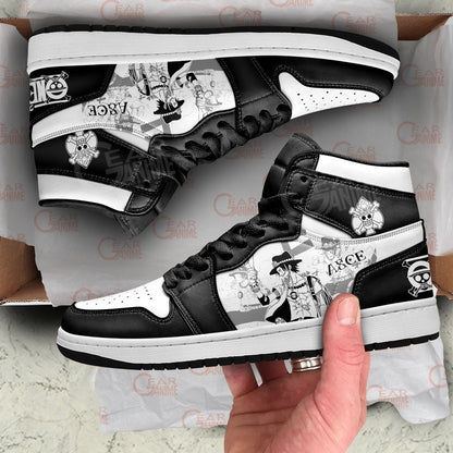 Ace J1s Sneakers Anime Custom Custom