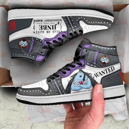 One Piece Red Jinbe Sneakers Custom Anime Shoes MN2508 Gear Anime