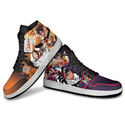Portgas D. Ace and Luffy J1 Sneakers - Custom Anime Design